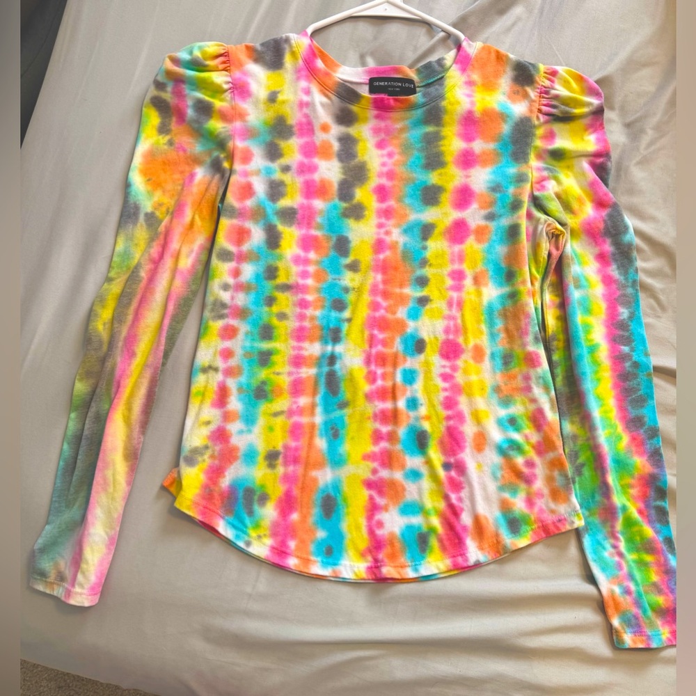 Generation Love M tie dye puff sleeves like new condition - hard to find